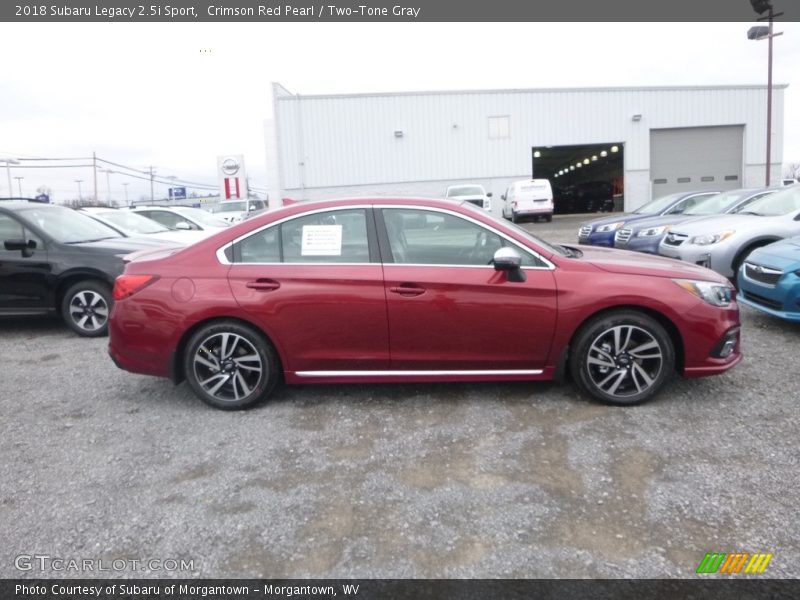 Crimson Red Pearl / Two-Tone Gray 2018 Subaru Legacy 2.5i Sport
