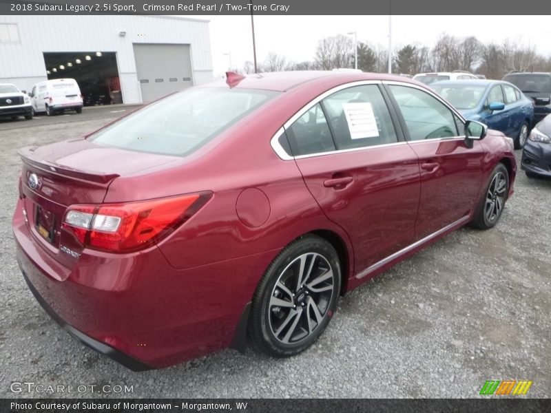 Crimson Red Pearl / Two-Tone Gray 2018 Subaru Legacy 2.5i Sport