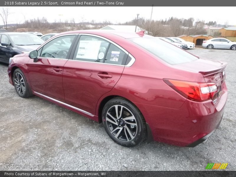 Crimson Red Pearl / Two-Tone Gray 2018 Subaru Legacy 2.5i Sport