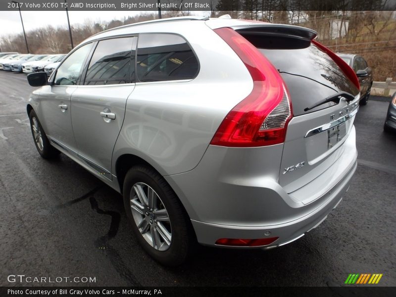 Bright Silver Metallic / Off Black 2017 Volvo XC60 T5 AWD Inscription