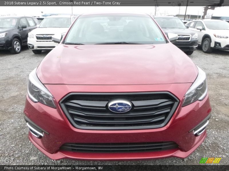 Crimson Red Pearl / Two-Tone Gray 2018 Subaru Legacy 2.5i Sport