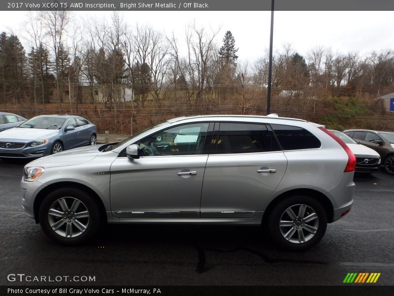 Bright Silver Metallic / Off Black 2017 Volvo XC60 T5 AWD Inscription