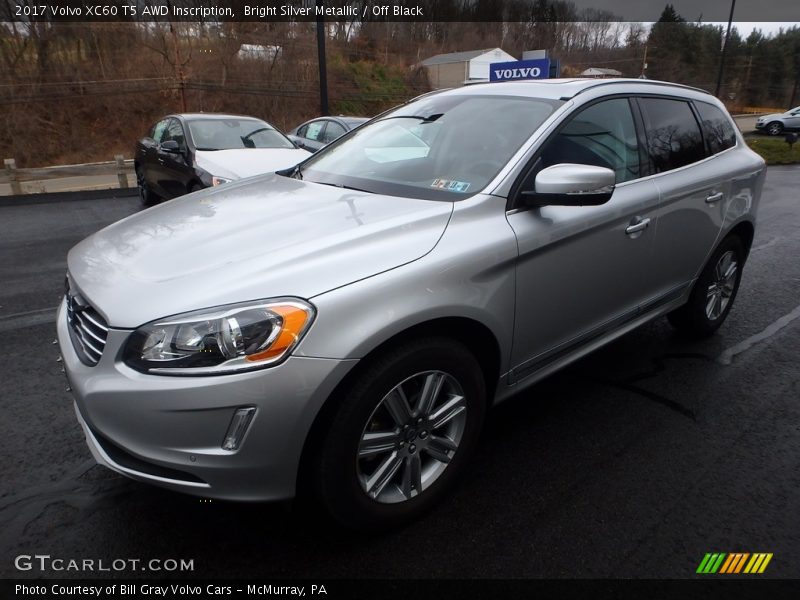 Bright Silver Metallic / Off Black 2017 Volvo XC60 T5 AWD Inscription