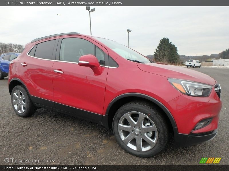 Winterberry Red Metallic / Ebony 2017 Buick Encore Preferred II AWD