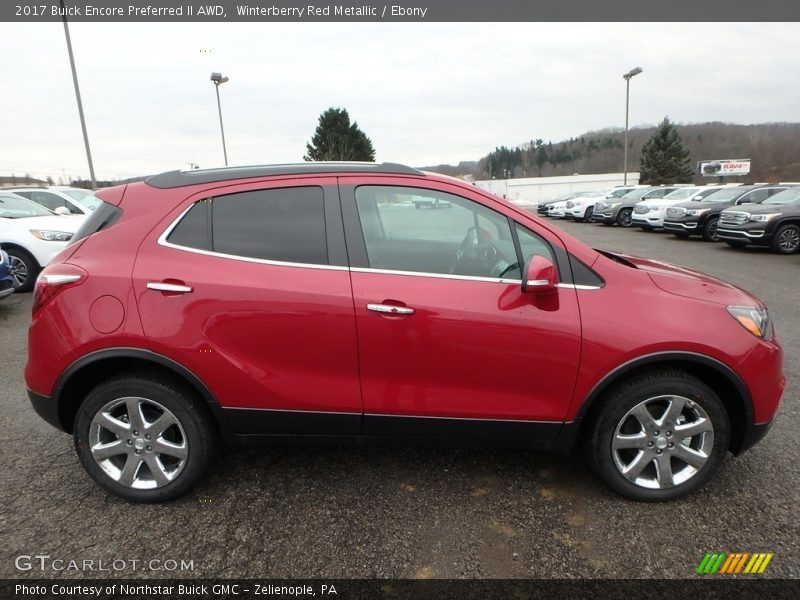 Winterberry Red Metallic / Ebony 2017 Buick Encore Preferred II AWD