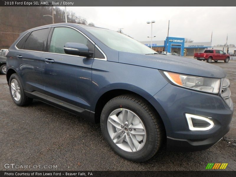 Blue / Ebony 2018 Ford Edge SEL AWD