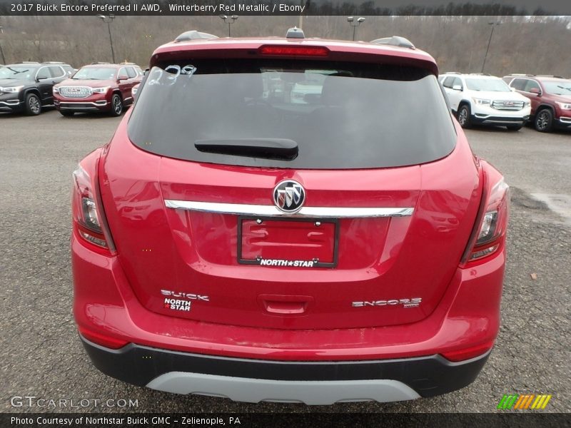 Winterberry Red Metallic / Ebony 2017 Buick Encore Preferred II AWD