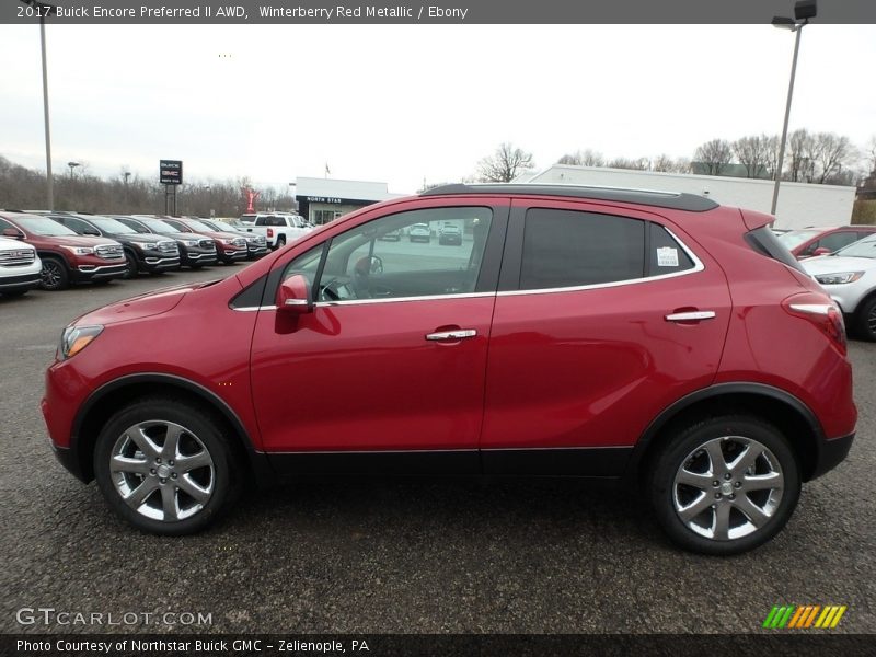 Winterberry Red Metallic / Ebony 2017 Buick Encore Preferred II AWD
