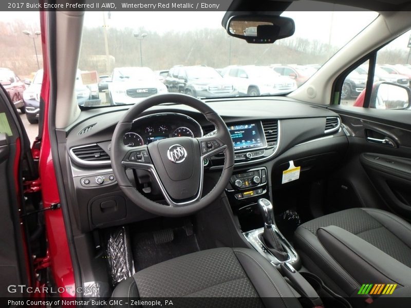 Winterberry Red Metallic / Ebony 2017 Buick Encore Preferred II AWD
