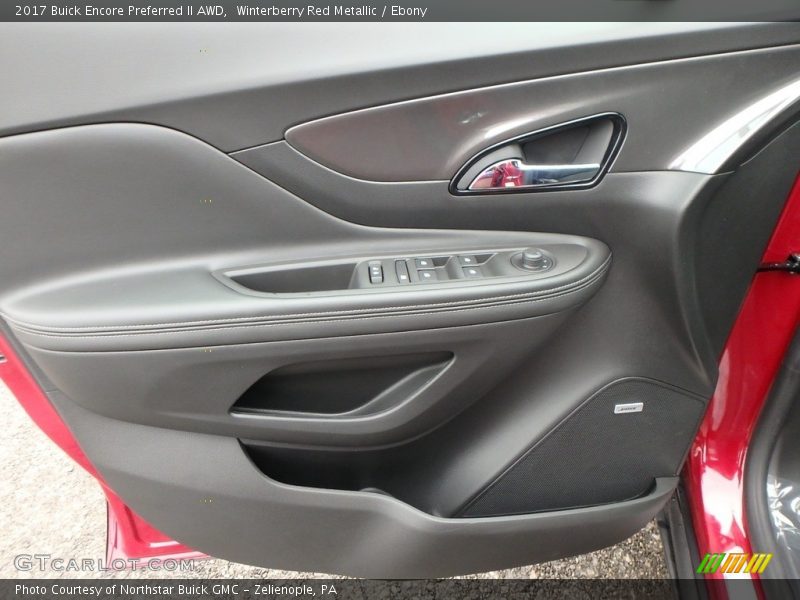 Winterberry Red Metallic / Ebony 2017 Buick Encore Preferred II AWD