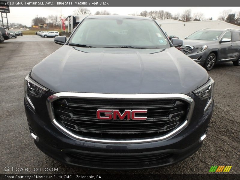 Blue Steel Metallic / ­Jet Black 2018 GMC Terrain SLE AWD