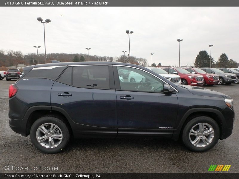 Blue Steel Metallic / ­Jet Black 2018 GMC Terrain SLE AWD