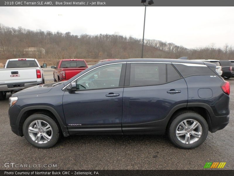 Blue Steel Metallic / ­Jet Black 2018 GMC Terrain SLE AWD
