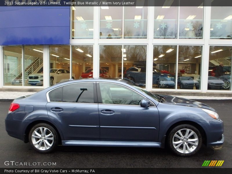 Twilight Blue Metallic / Warm Ivory Leather 2013 Subaru Legacy 2.5i Limited