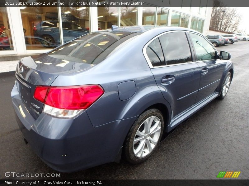 Twilight Blue Metallic / Warm Ivory Leather 2013 Subaru Legacy 2.5i Limited