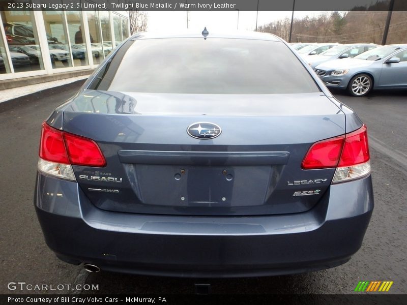 Twilight Blue Metallic / Warm Ivory Leather 2013 Subaru Legacy 2.5i Limited