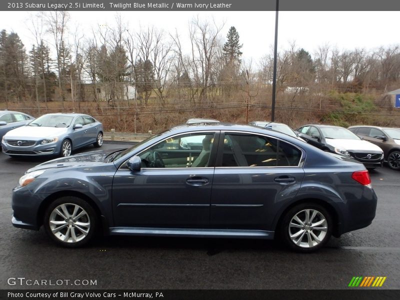 Twilight Blue Metallic / Warm Ivory Leather 2013 Subaru Legacy 2.5i Limited