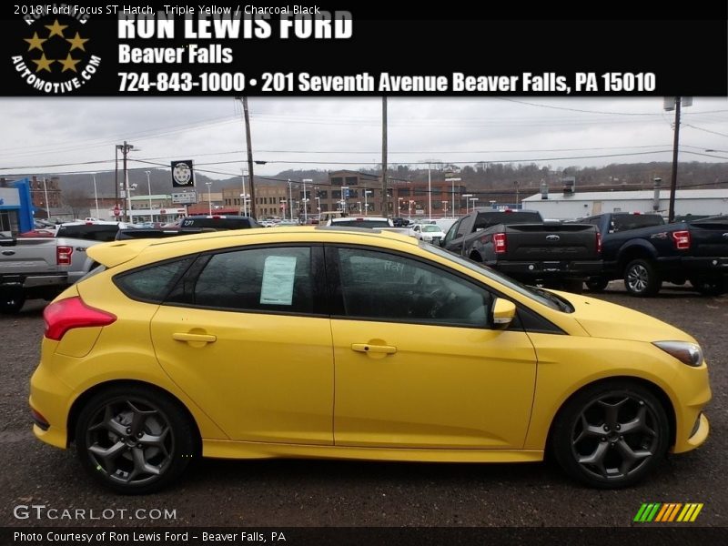 Triple Yellow / Charcoal Black 2018 Ford Focus ST Hatch
