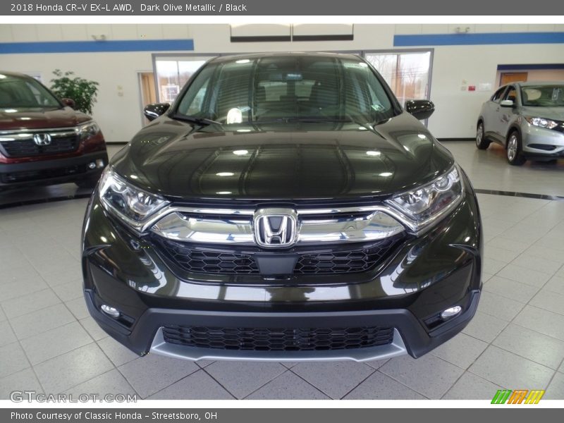 Dark Olive Metallic / Black 2018 Honda CR-V EX-L AWD