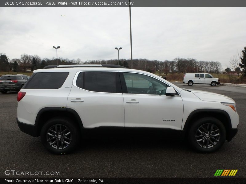 White Frost Tricoat / Cocoa/Light Ash Gray 2018 GMC Acadia SLT AWD