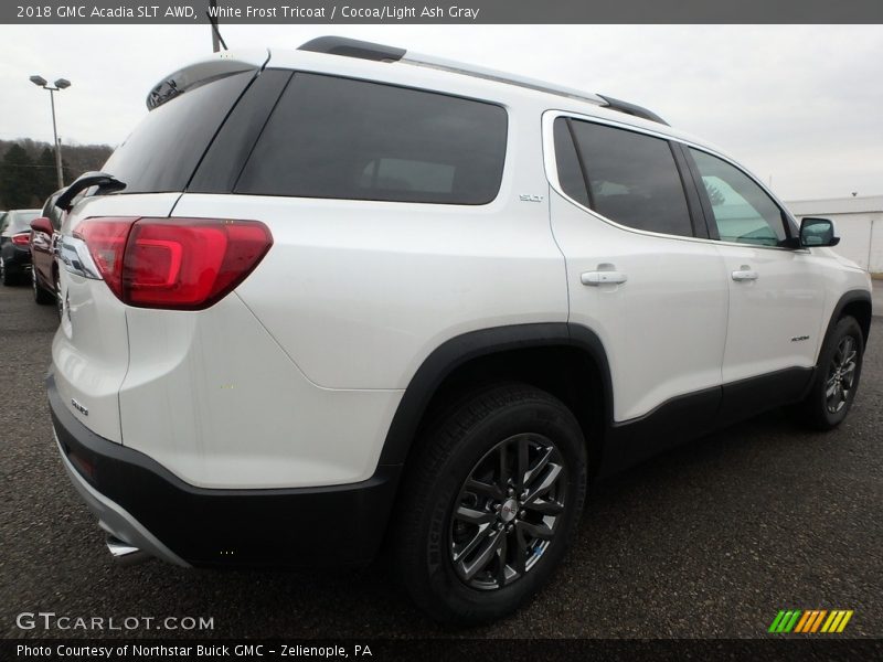 White Frost Tricoat / Cocoa/Light Ash Gray 2018 GMC Acadia SLT AWD