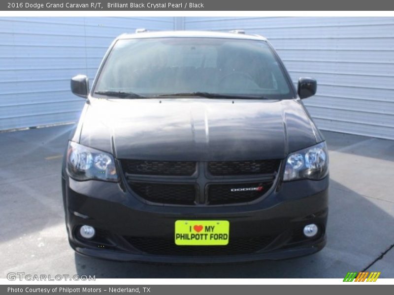Brilliant Black Crystal Pearl / Black 2016 Dodge Grand Caravan R/T