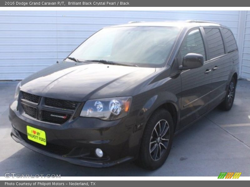 Brilliant Black Crystal Pearl / Black 2016 Dodge Grand Caravan R/T