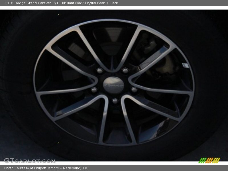 Brilliant Black Crystal Pearl / Black 2016 Dodge Grand Caravan R/T