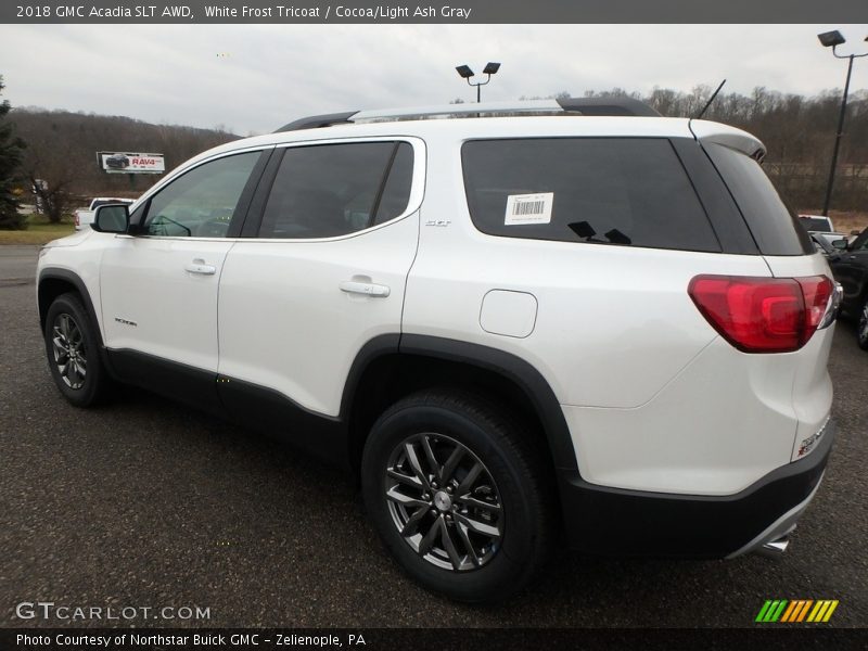 White Frost Tricoat / Cocoa/Light Ash Gray 2018 GMC Acadia SLT AWD