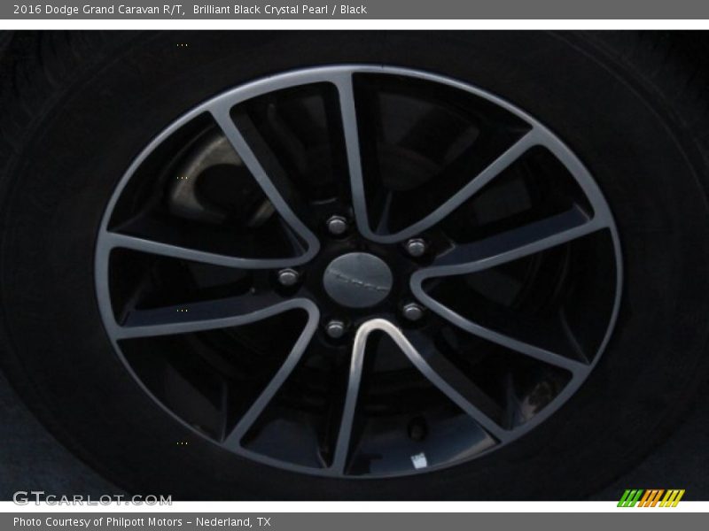 Brilliant Black Crystal Pearl / Black 2016 Dodge Grand Caravan R/T