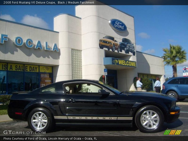 Black / Medium Parchment 2008 Ford Mustang V6 Deluxe Coupe