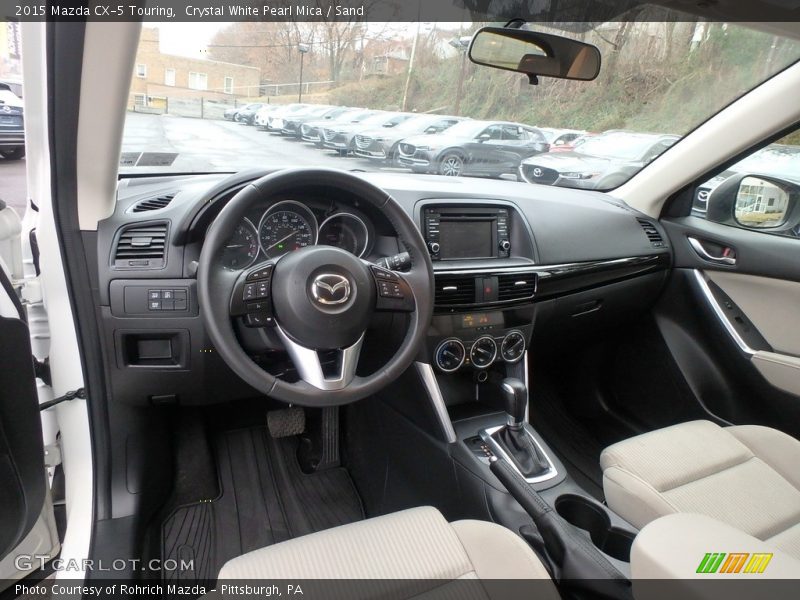 Crystal White Pearl Mica / Sand 2015 Mazda CX-5 Touring