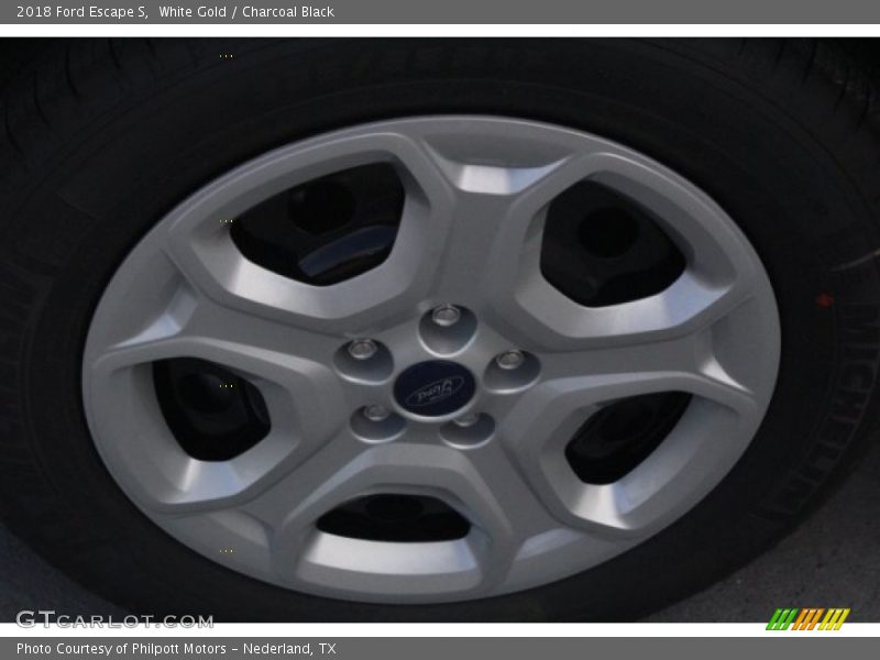 White Gold / Charcoal Black 2018 Ford Escape S