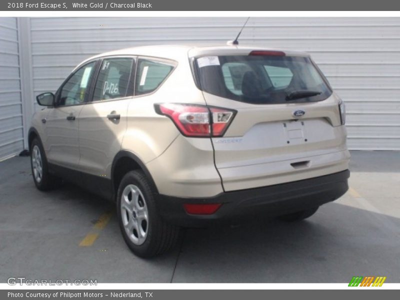 White Gold / Charcoal Black 2018 Ford Escape S