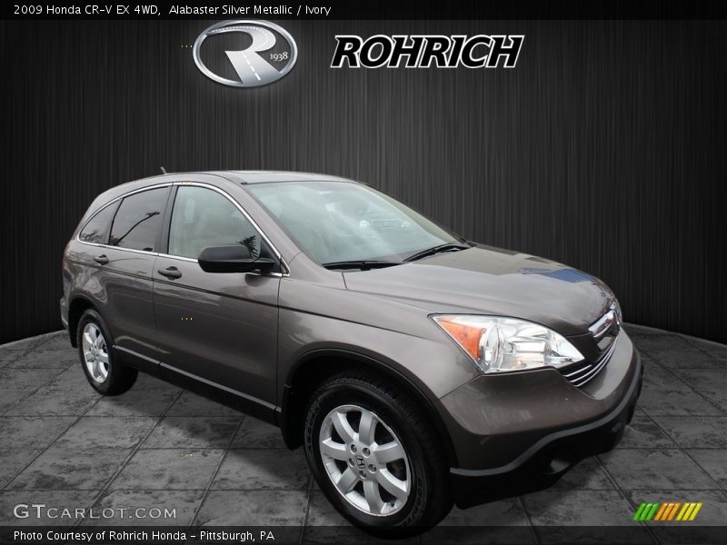 Alabaster Silver Metallic / Ivory 2009 Honda CR-V EX 4WD
