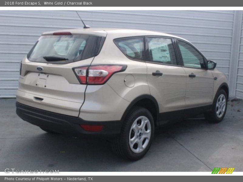 White Gold / Charcoal Black 2018 Ford Escape S