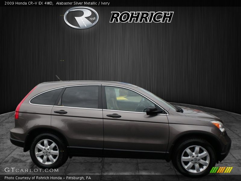 Alabaster Silver Metallic / Ivory 2009 Honda CR-V EX 4WD