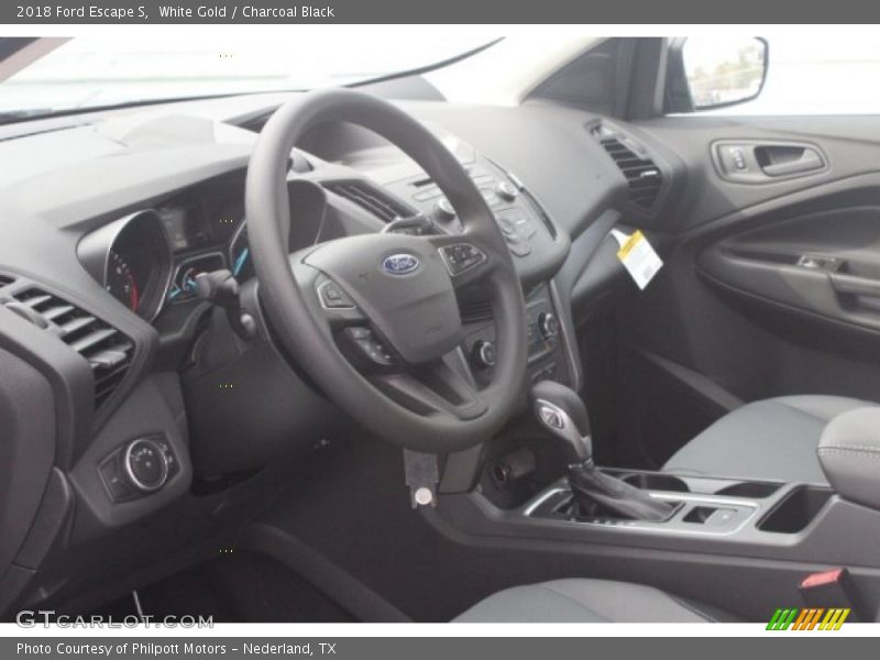 White Gold / Charcoal Black 2018 Ford Escape S