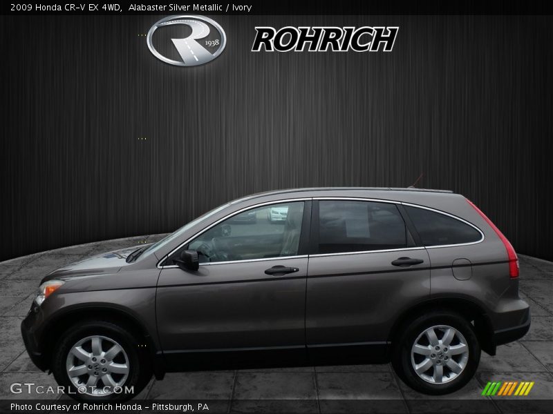 Alabaster Silver Metallic / Ivory 2009 Honda CR-V EX 4WD