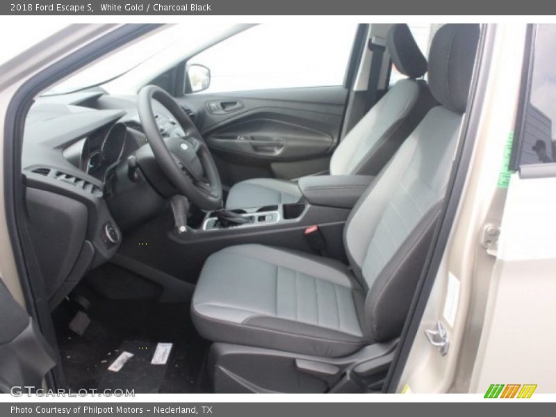 White Gold / Charcoal Black 2018 Ford Escape S