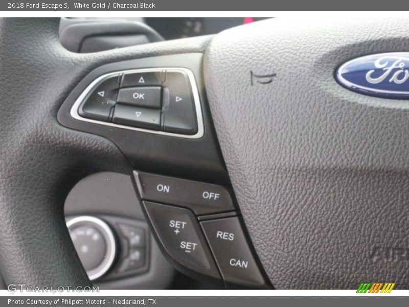 White Gold / Charcoal Black 2018 Ford Escape S