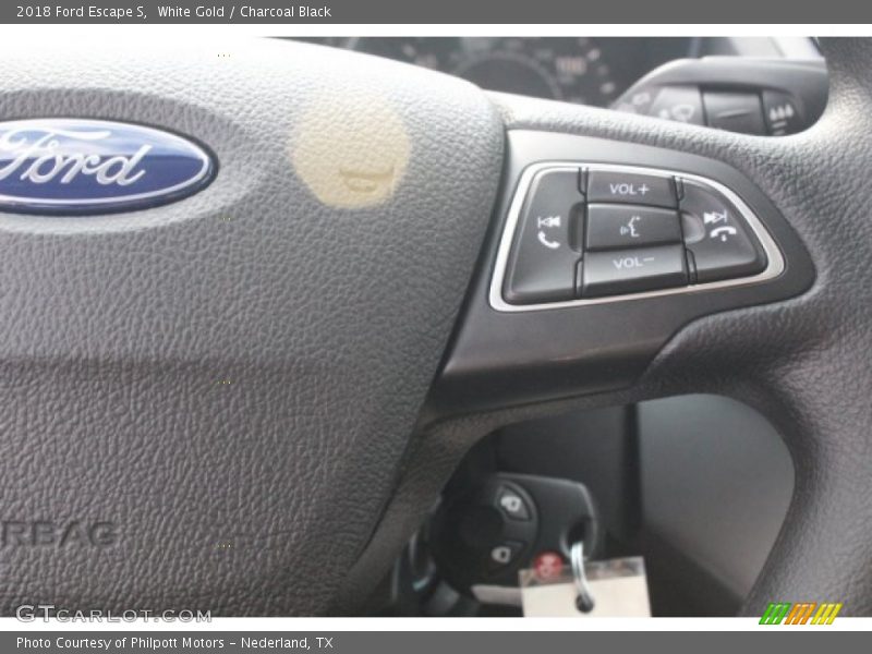 White Gold / Charcoal Black 2018 Ford Escape S
