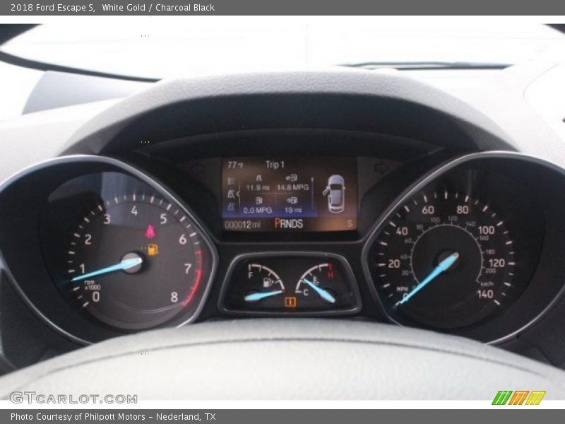 White Gold / Charcoal Black 2018 Ford Escape S