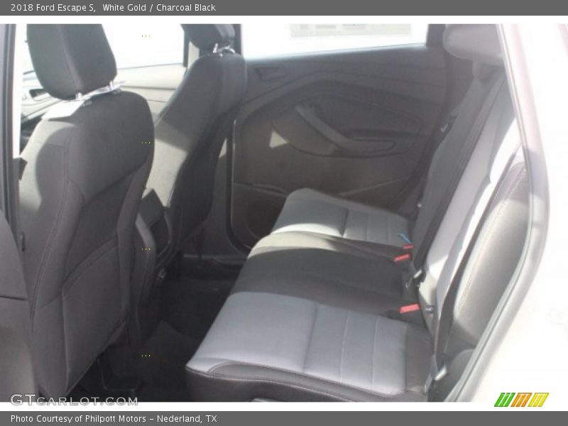 White Gold / Charcoal Black 2018 Ford Escape S