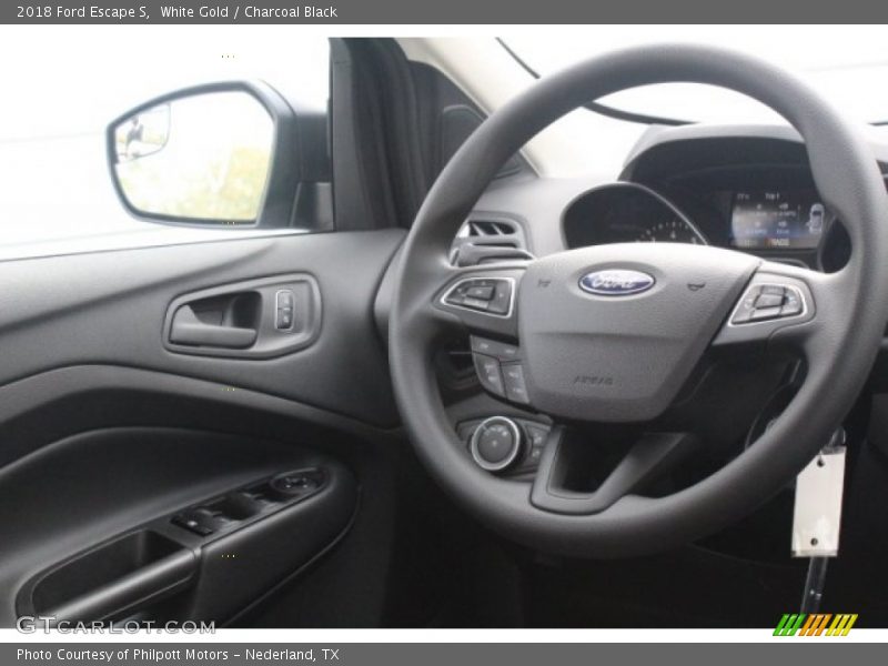 White Gold / Charcoal Black 2018 Ford Escape S