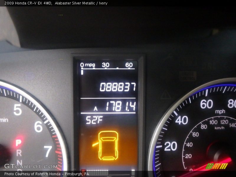 Alabaster Silver Metallic / Ivory 2009 Honda CR-V EX 4WD