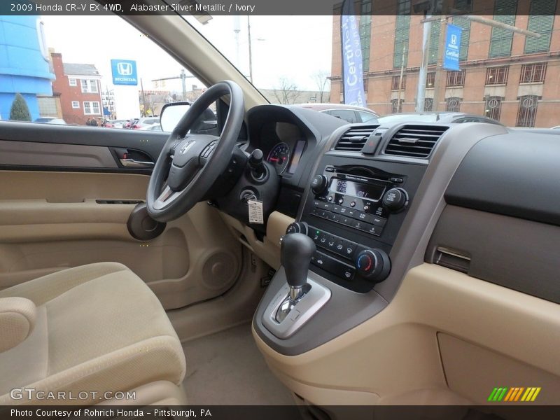 Alabaster Silver Metallic / Ivory 2009 Honda CR-V EX 4WD