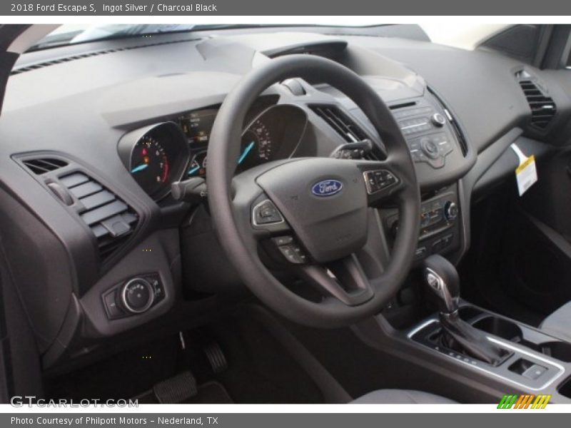 Ingot Silver / Charcoal Black 2018 Ford Escape S