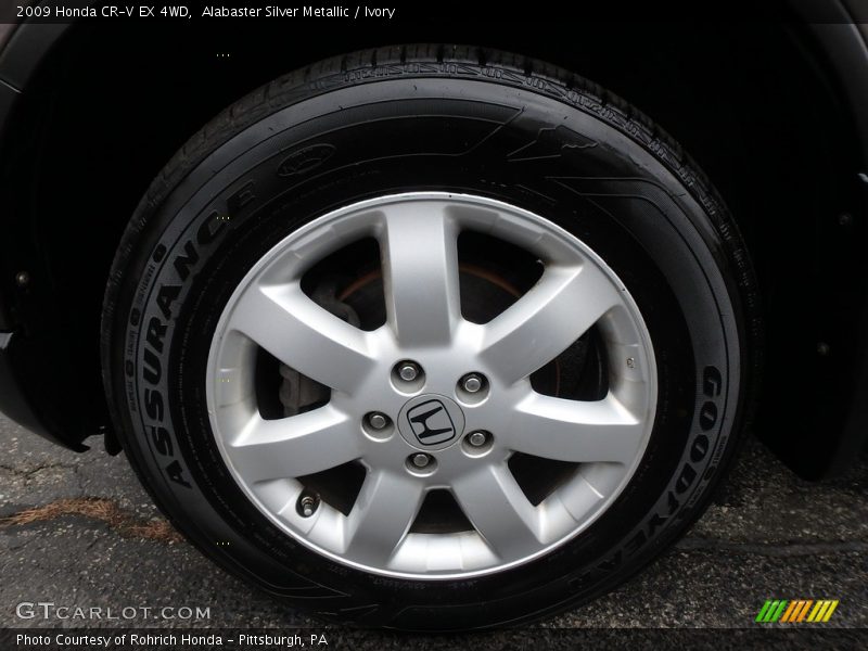 Alabaster Silver Metallic / Ivory 2009 Honda CR-V EX 4WD