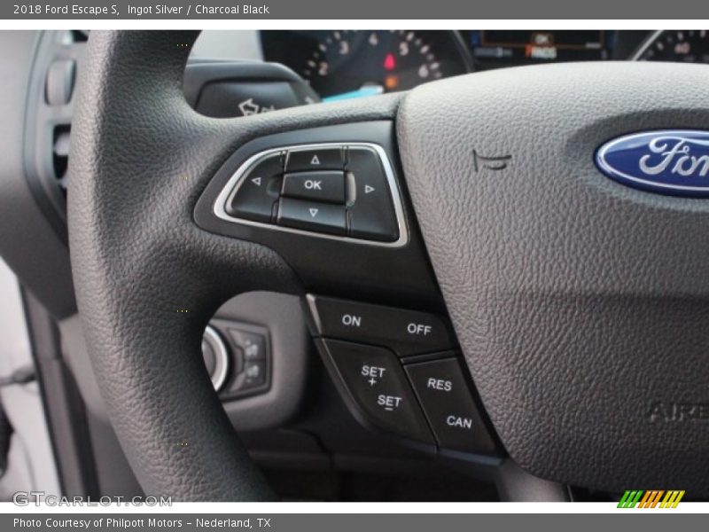 Ingot Silver / Charcoal Black 2018 Ford Escape S